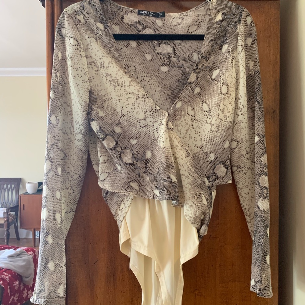 Snakeskin Nasty gal bodysuit